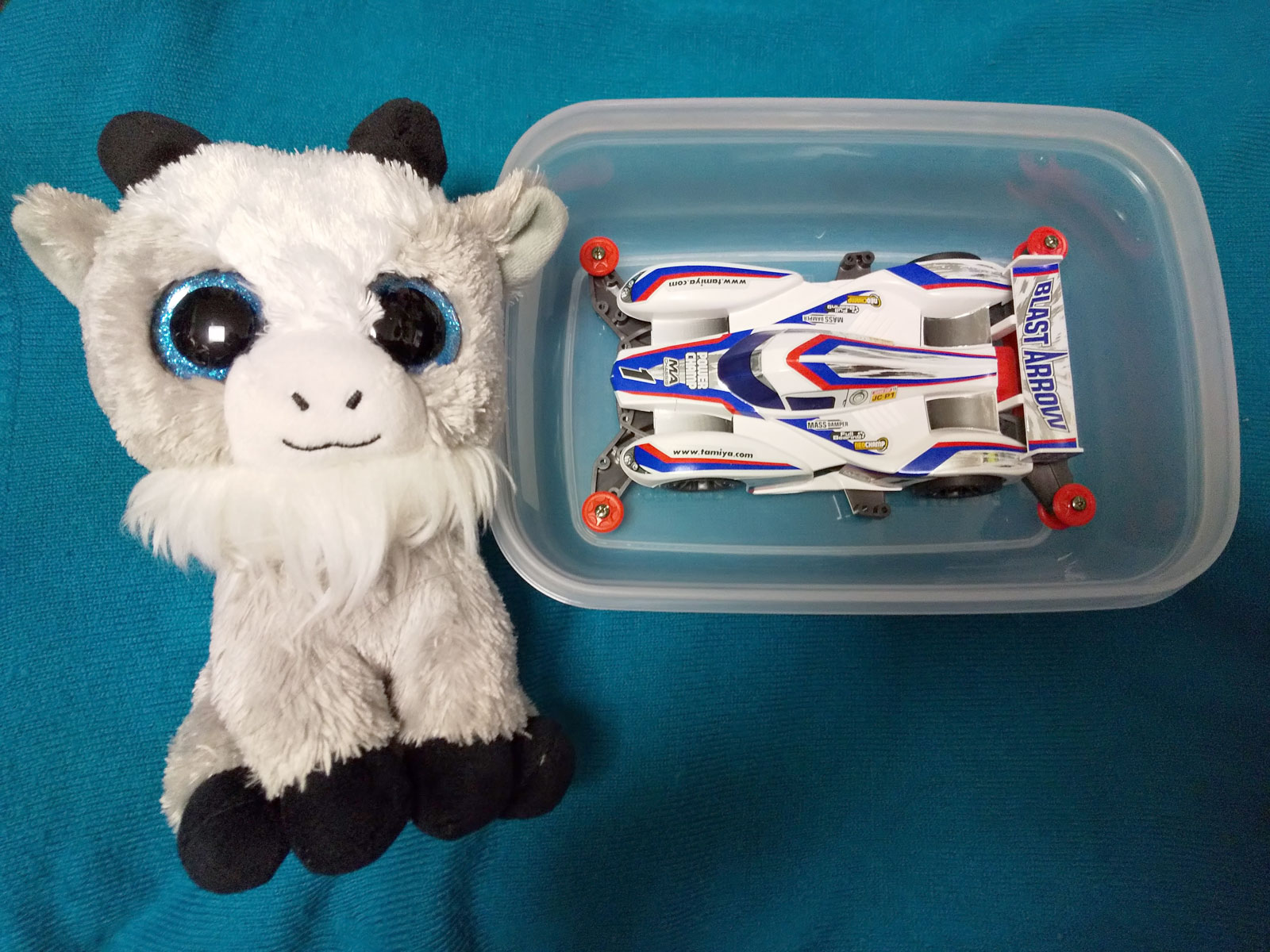 ミニ四駆をタッパーに仕舞った