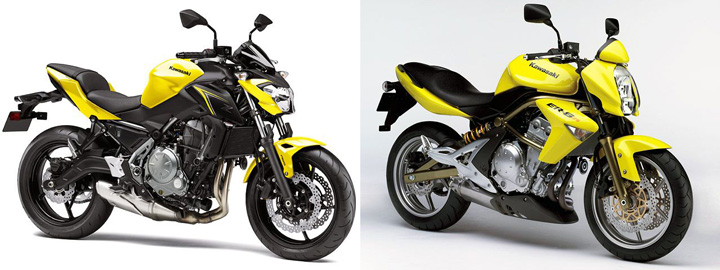 黄色のZ650とER-6n